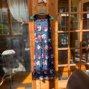 NWT Eva Franco folklore embroidered tulle dress